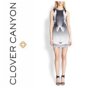 Clover Canyon Neoprene Bodycon Geo Dress Sz XS